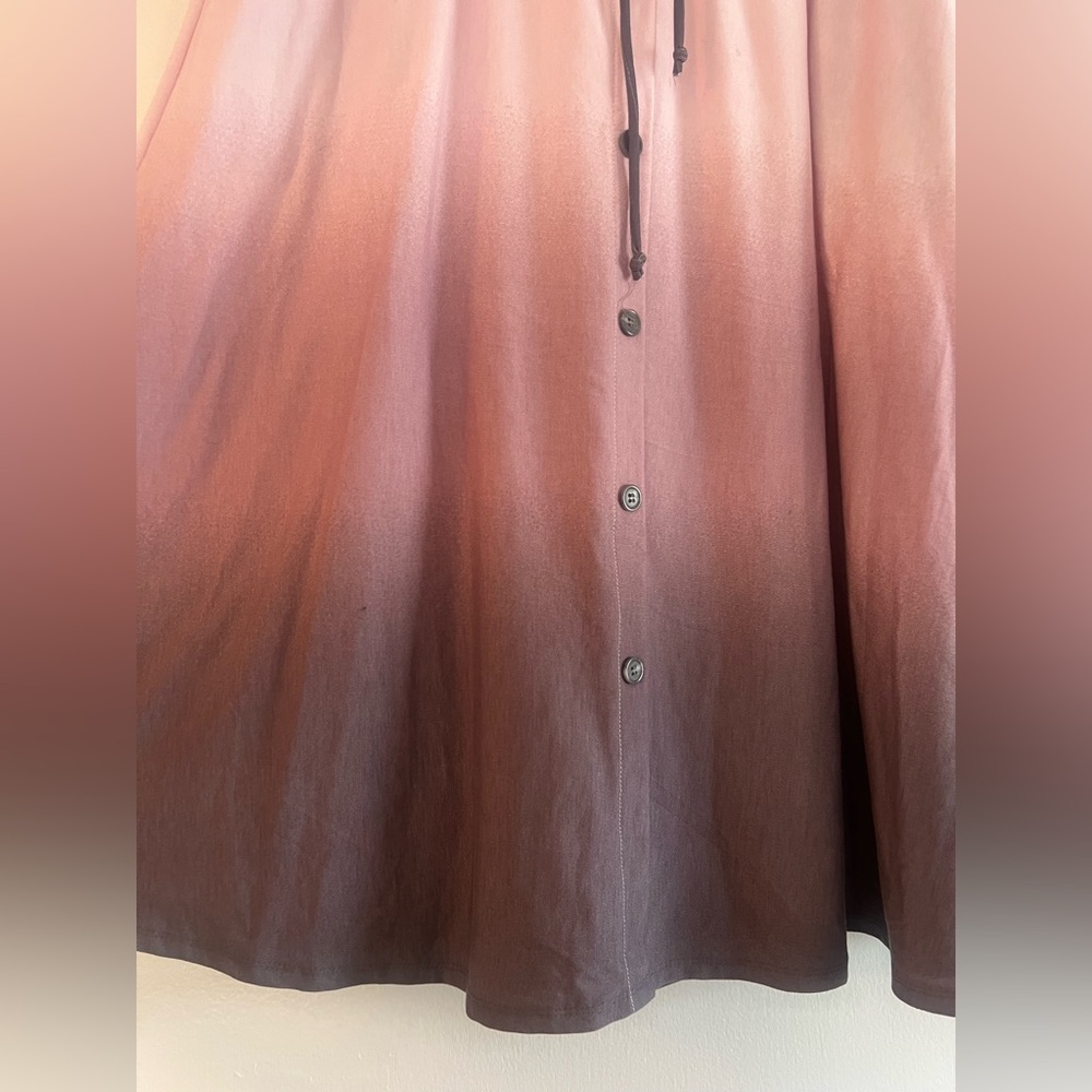 🆕 Lularoe Marsha Skirt in Pink Purple Dip Dye Ombré Elastic Waist Midi Length - Picture 5 of 7